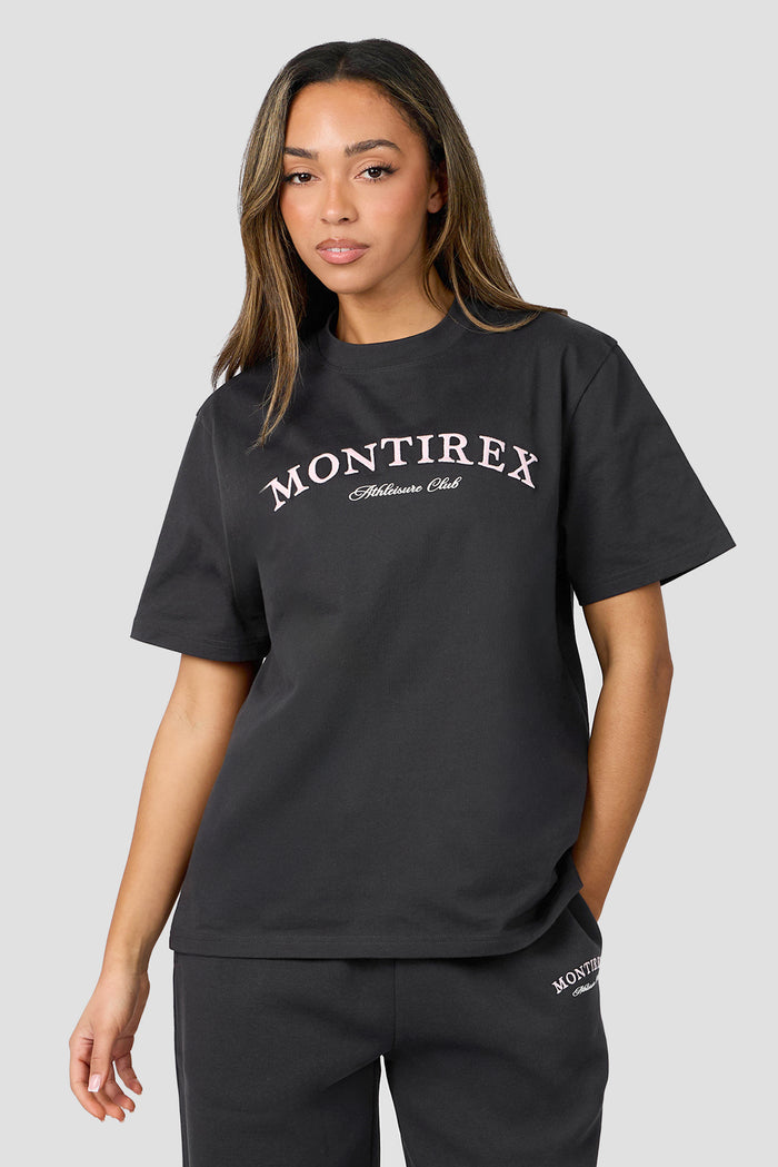 Athleisure Club T-Shirt - Washed Black