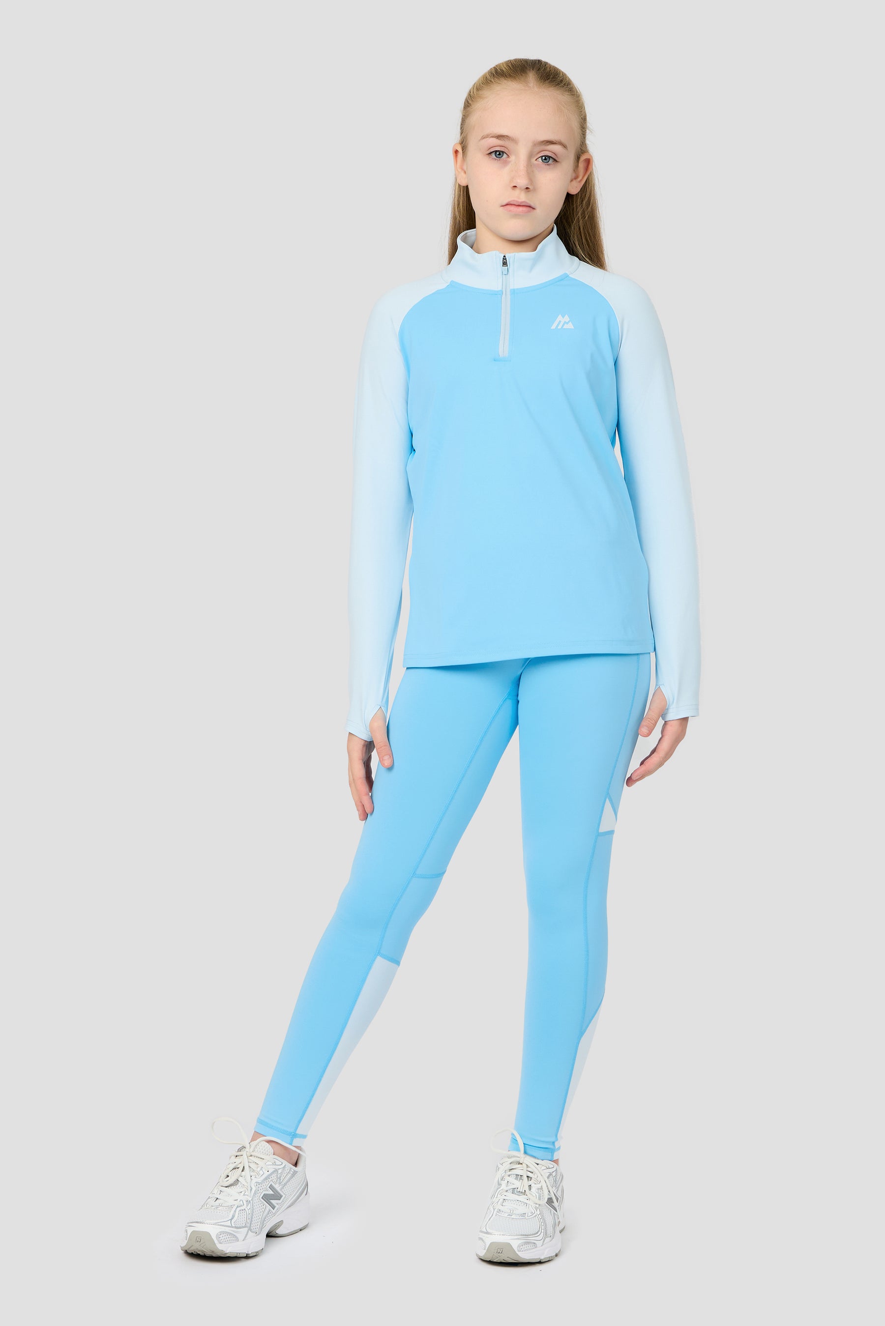 Girls Dash Legging - Seashell Blue/Misty Blue