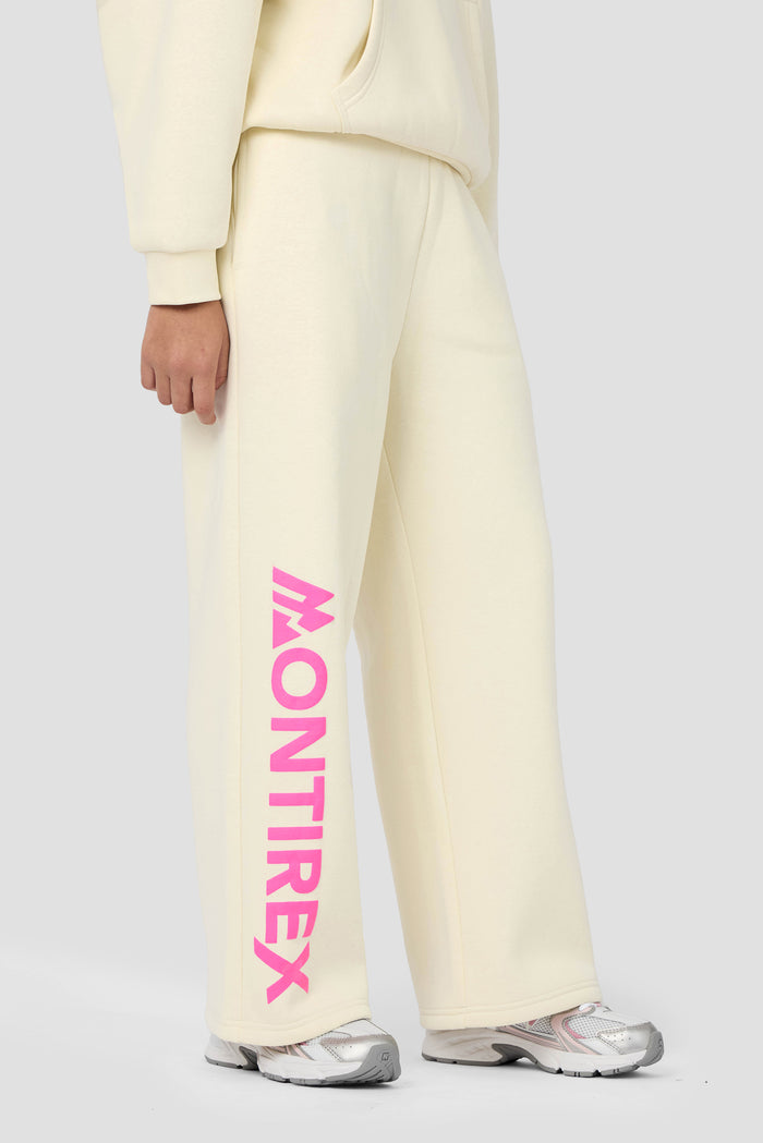 Girls Vibe Wide Leg Jogger - Vanilla Foam