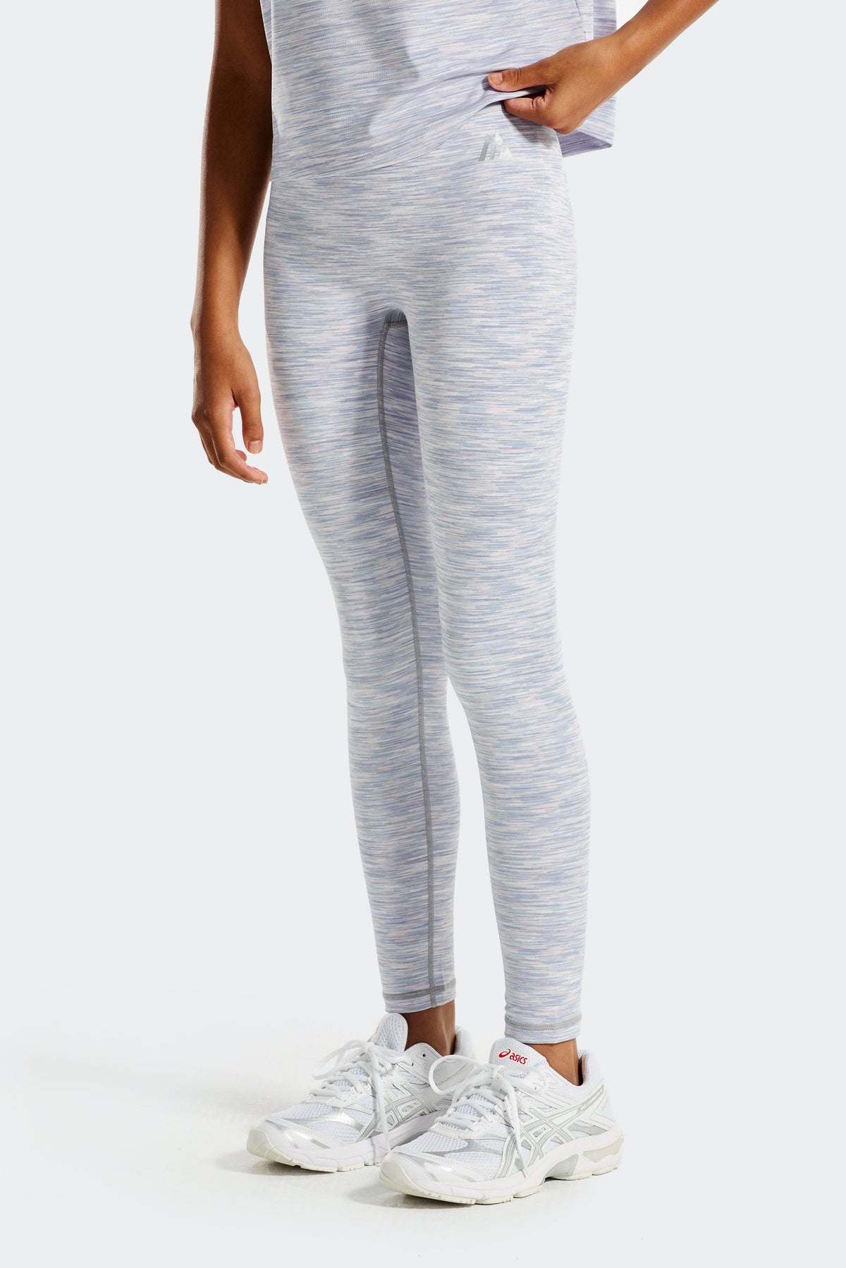Girls Trail Legging - Grey/Blue/Pink/White
