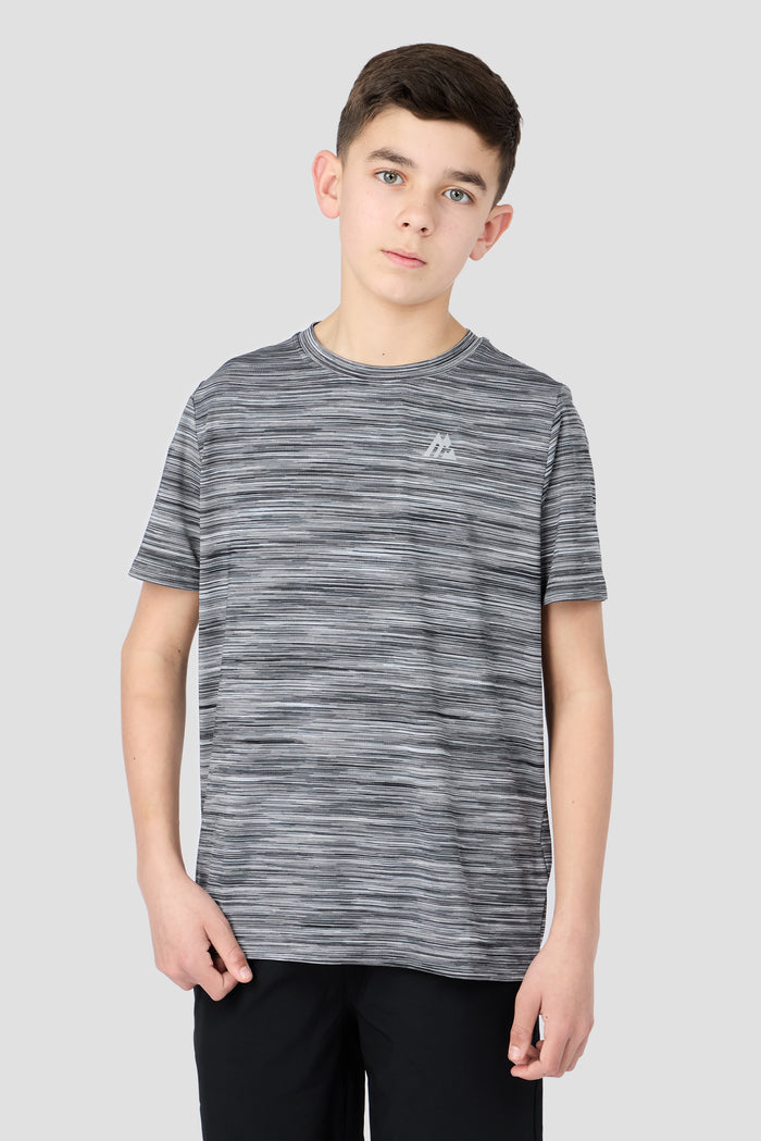 Boys Trail T-Shirt - Black Grey Multi