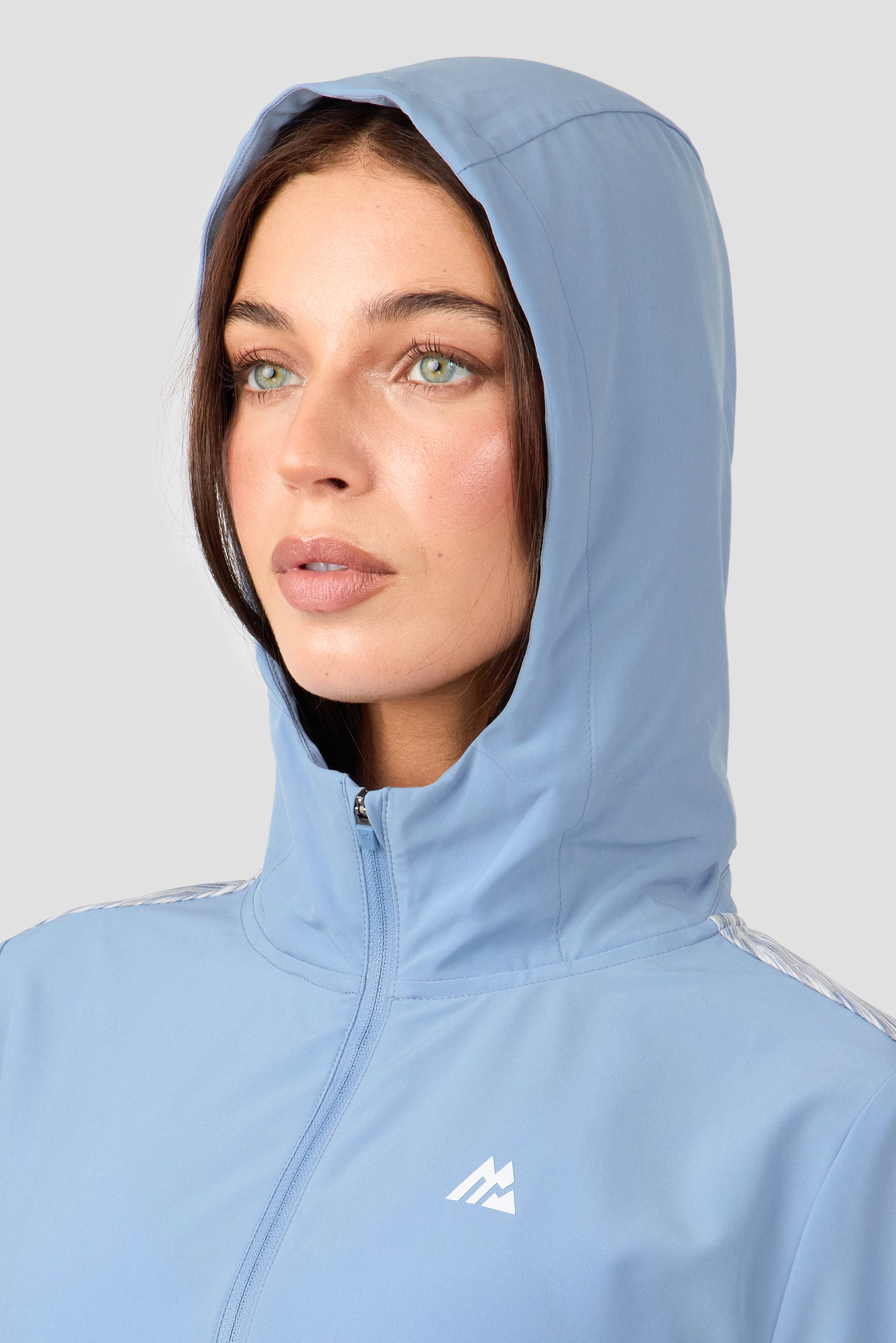 Women's Trail Windbreaker - Light Blue/Grey Multi