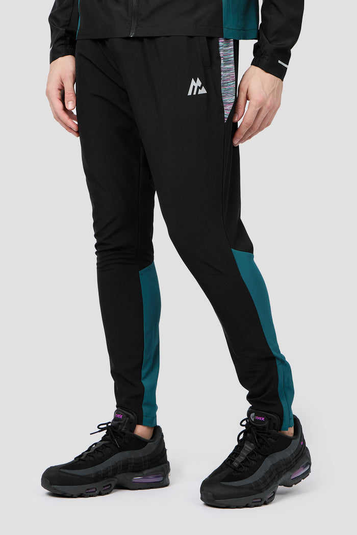 Trail Panel Running Pant - Black/Teal/Pink/White