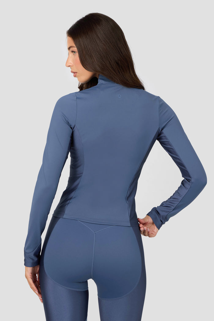 Luna Full Zip - Greyed Indigo