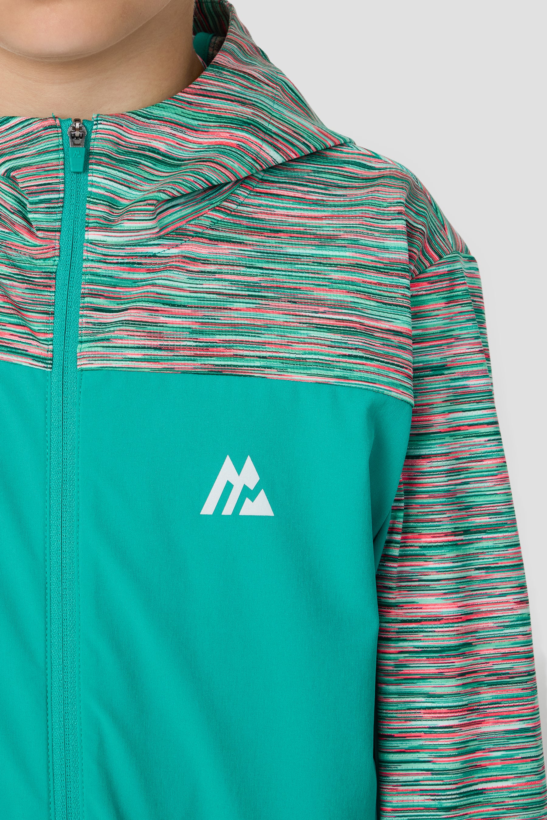 Boys Trail Windbreaker - Teal/Pink/White
