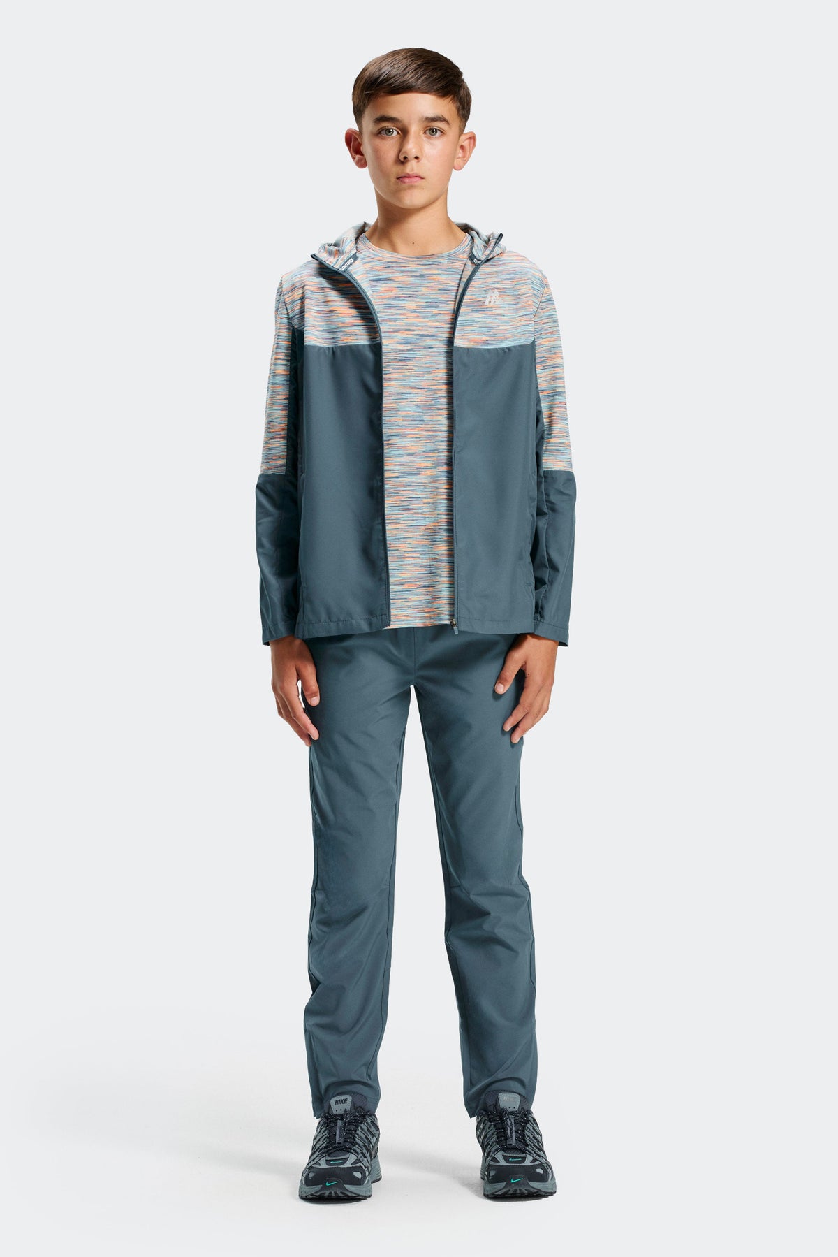 Boys Trail Windbreaker - Blue Multi/Orange
