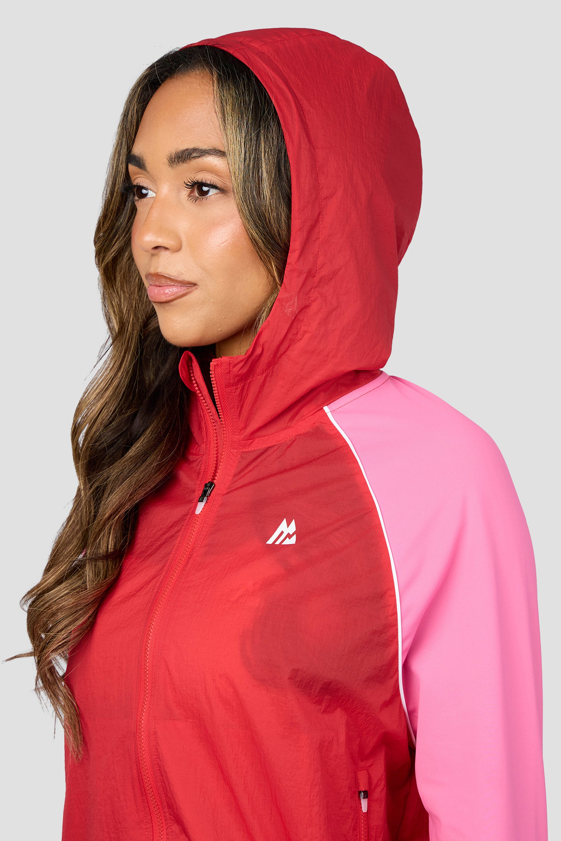 Vitality Jacket - Peony Pink/Poppy Red/White