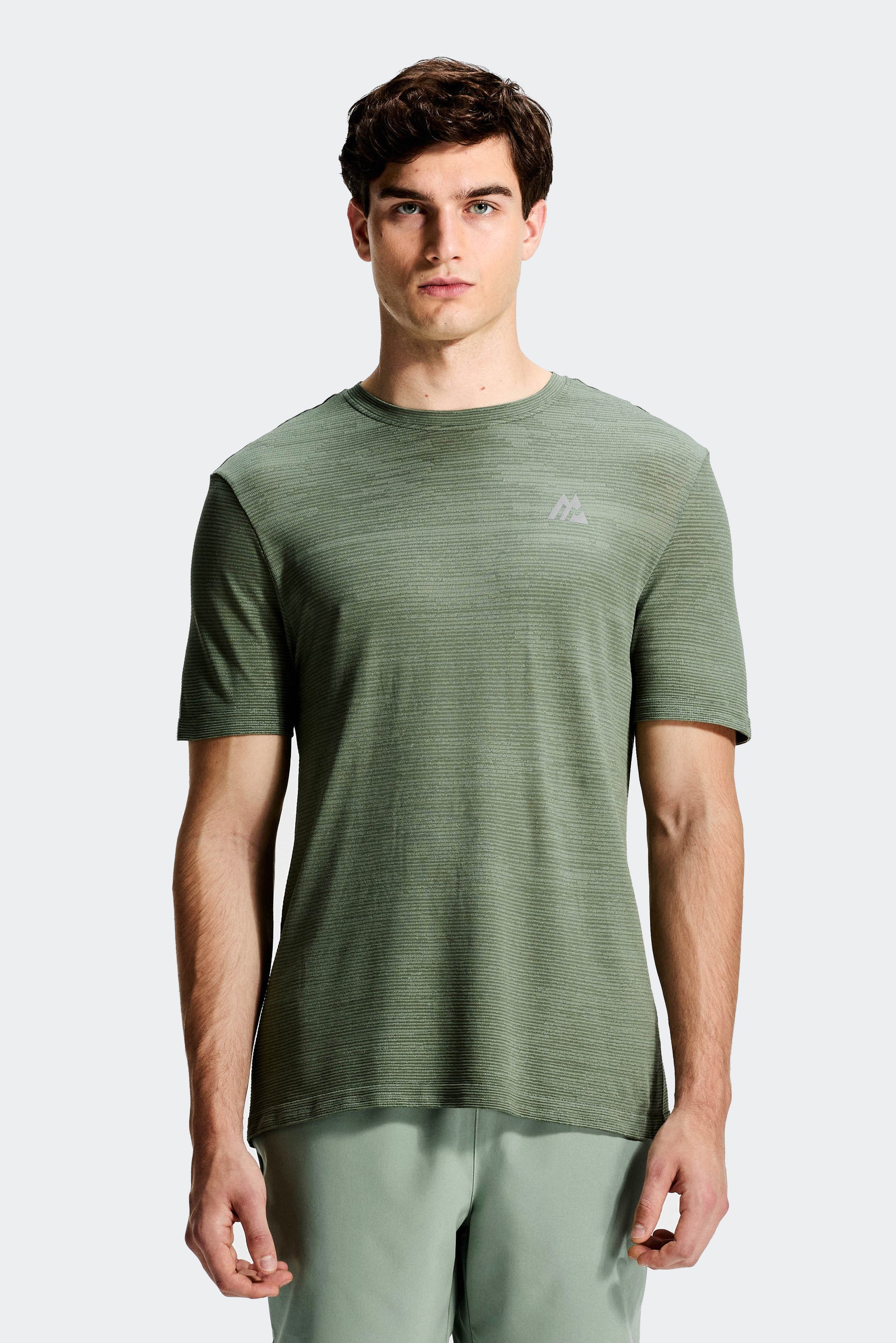 Glitch Seamless T-Shirt - Green Slate/Ash Green