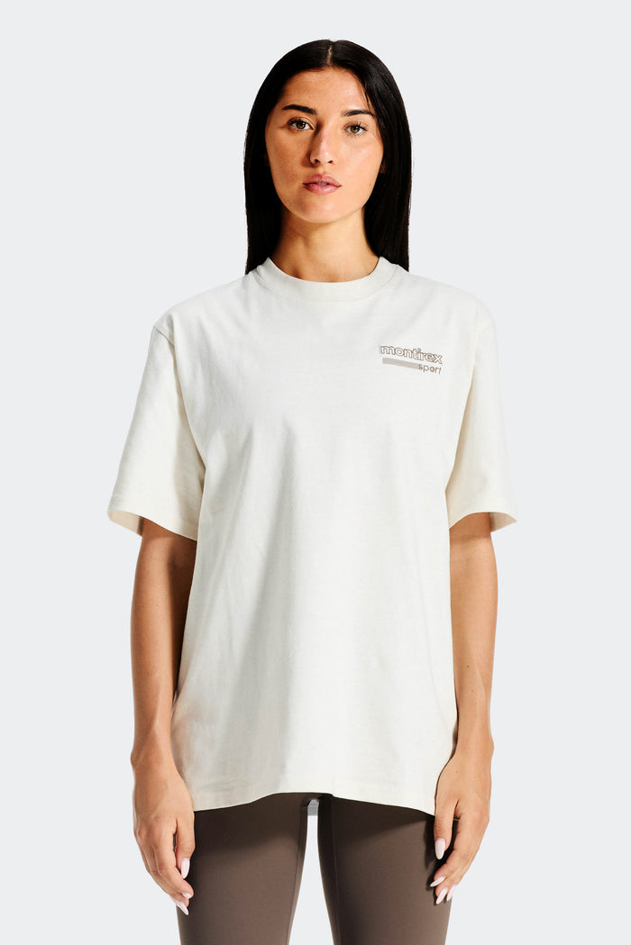 Track Graphic T-Shirt - Vanilla