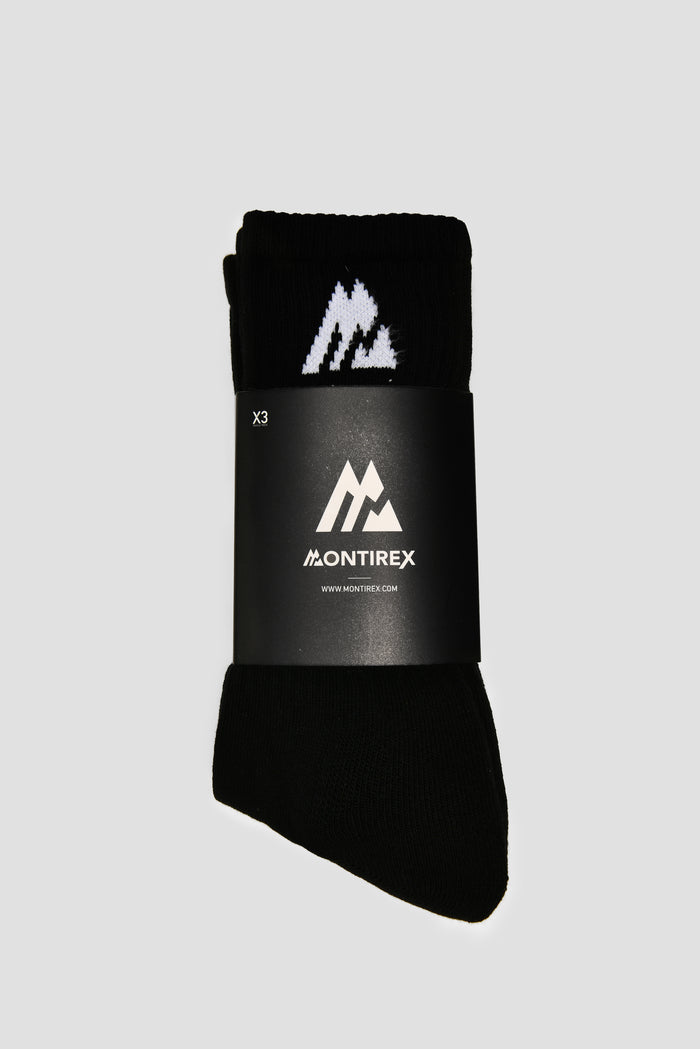 MTX Performance Socks 3 Pack - White/Black