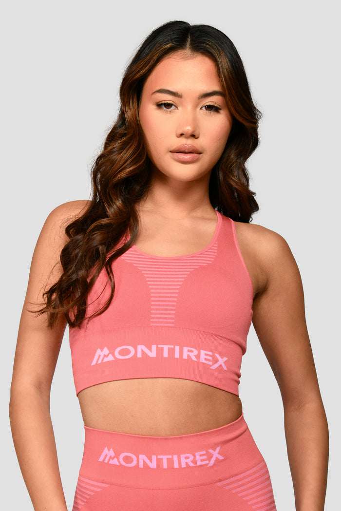 Women's Energy Seamless Bra Top - Rose Pink/Orchid Pink