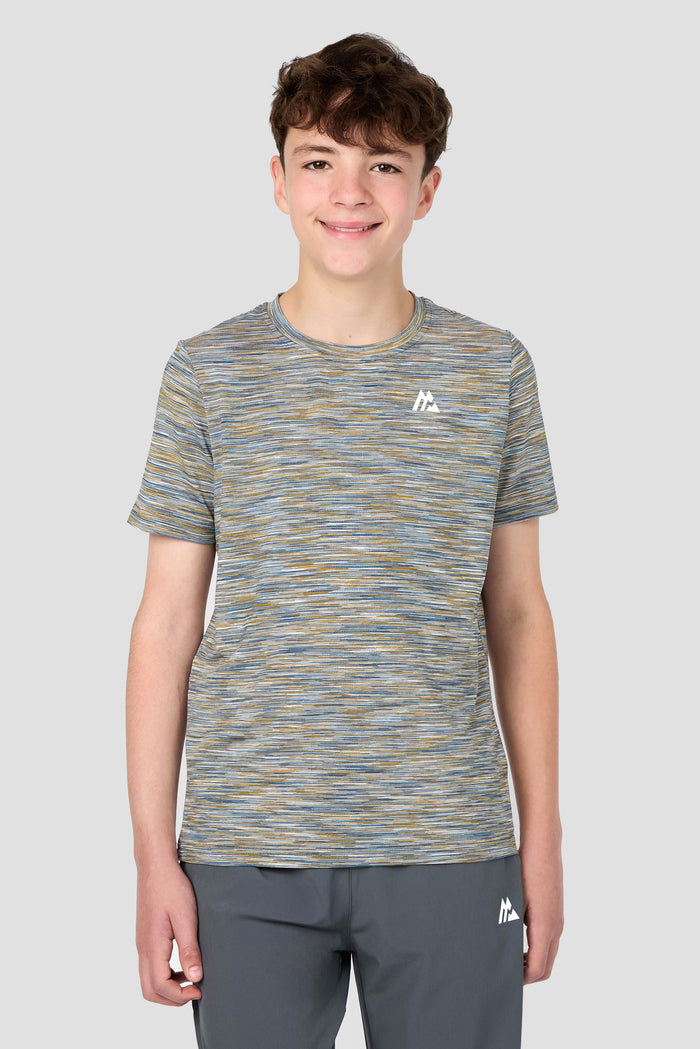 Boys Trail T-Shirt - Grey/Blue/Orange