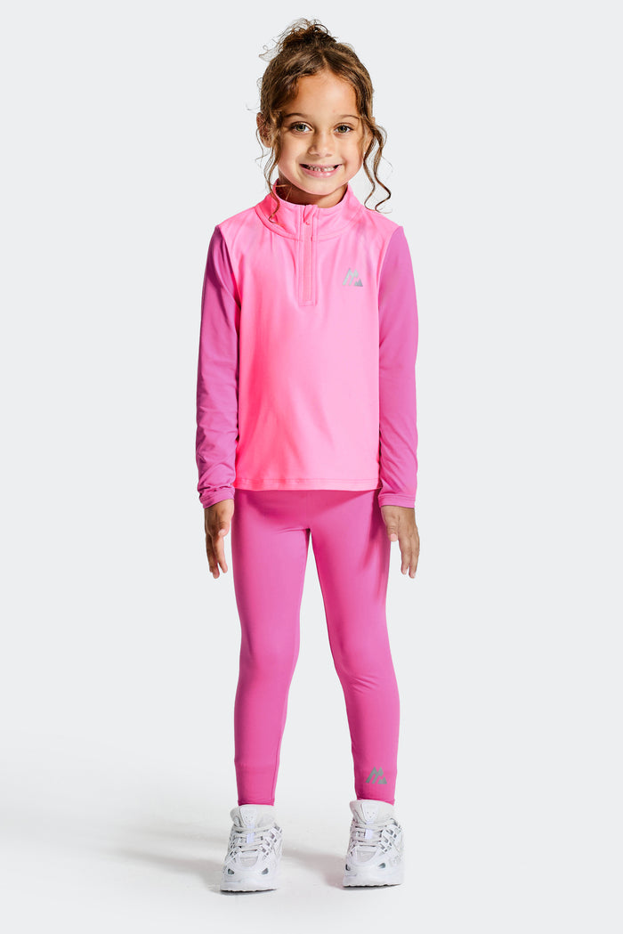 Infant Girl's Bounce 1/4 Zip/Legging Set - Fuchsia/Candy Floss