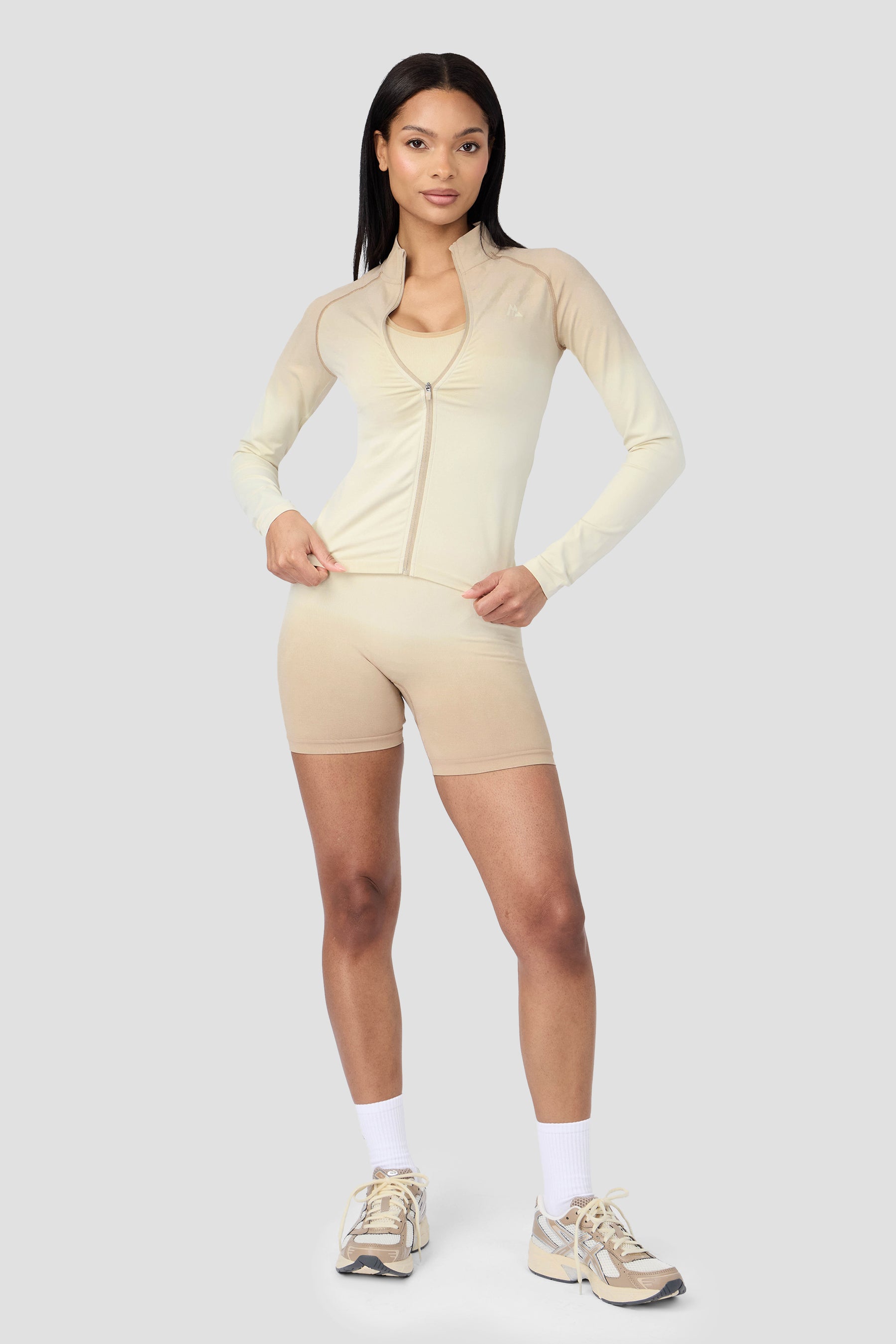 Arise Seamless Full Zip - Maple Wood/Vanilla Foam