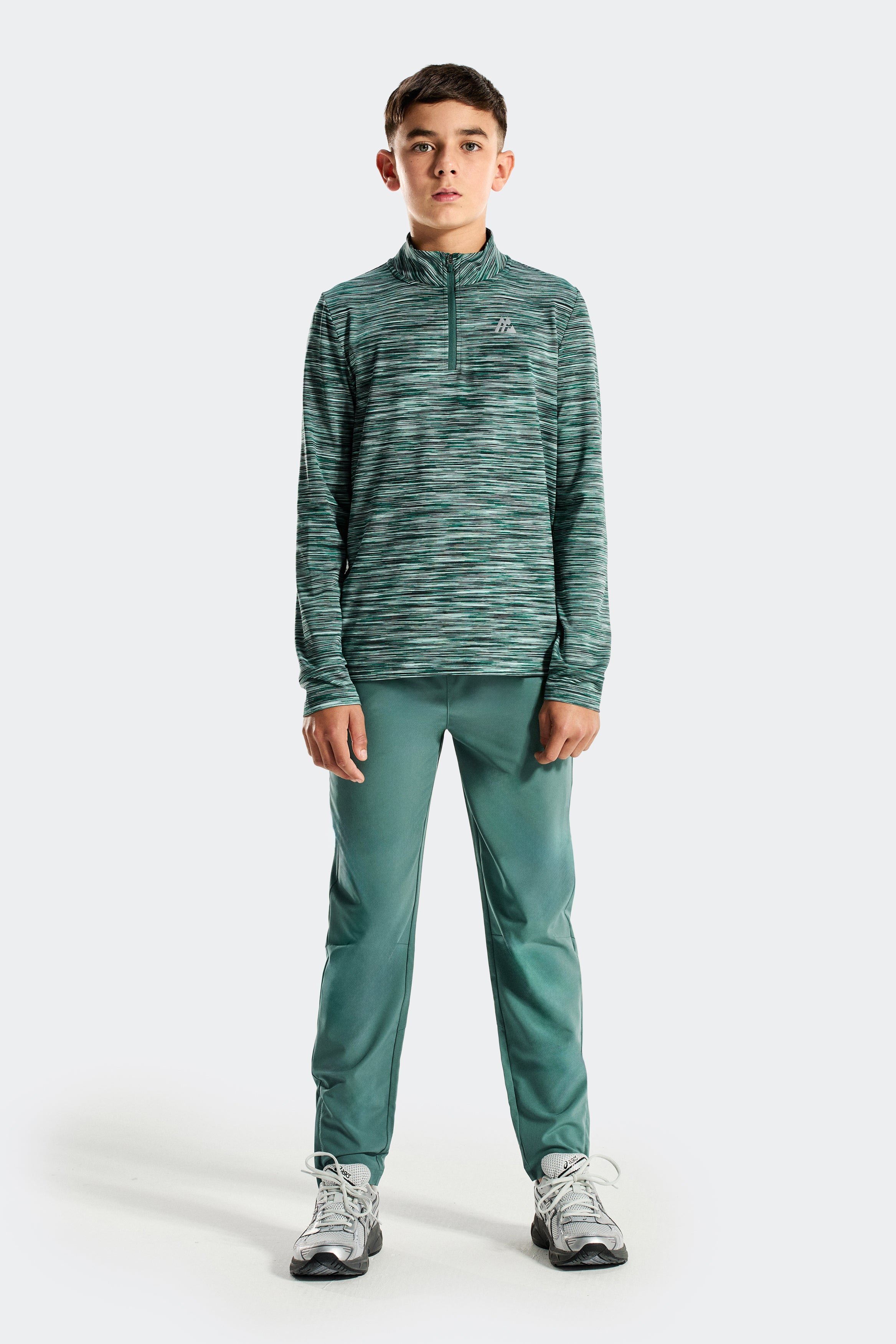 Montirex Boys Trail 2.0 1/4 Zip Sportswear - Green/Blue