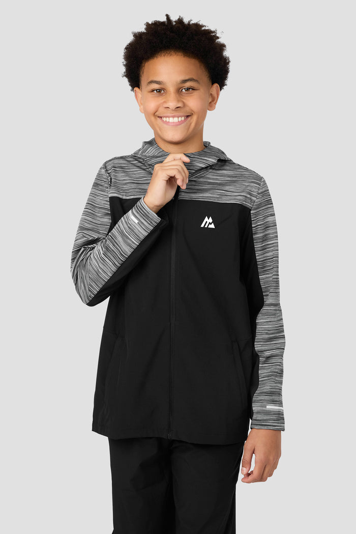 Boys Trail Windbreaker - Black/Platinum Grey/Cement Grey/White