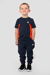 Peak 2.0 T-Shirt/Pant Set - Midnight Blue/Fiery Orange