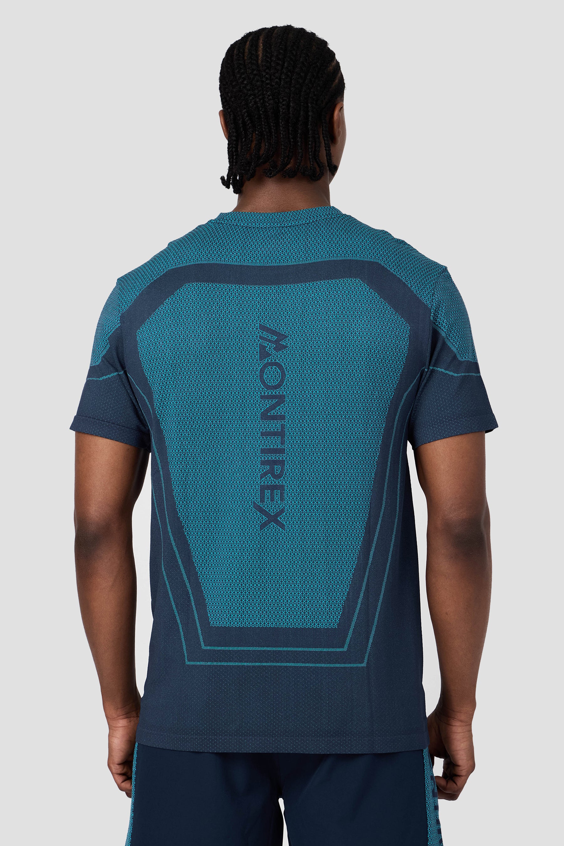 Pulse Seamless T-Shirt - Midnight Blue/Vivid Aqua
