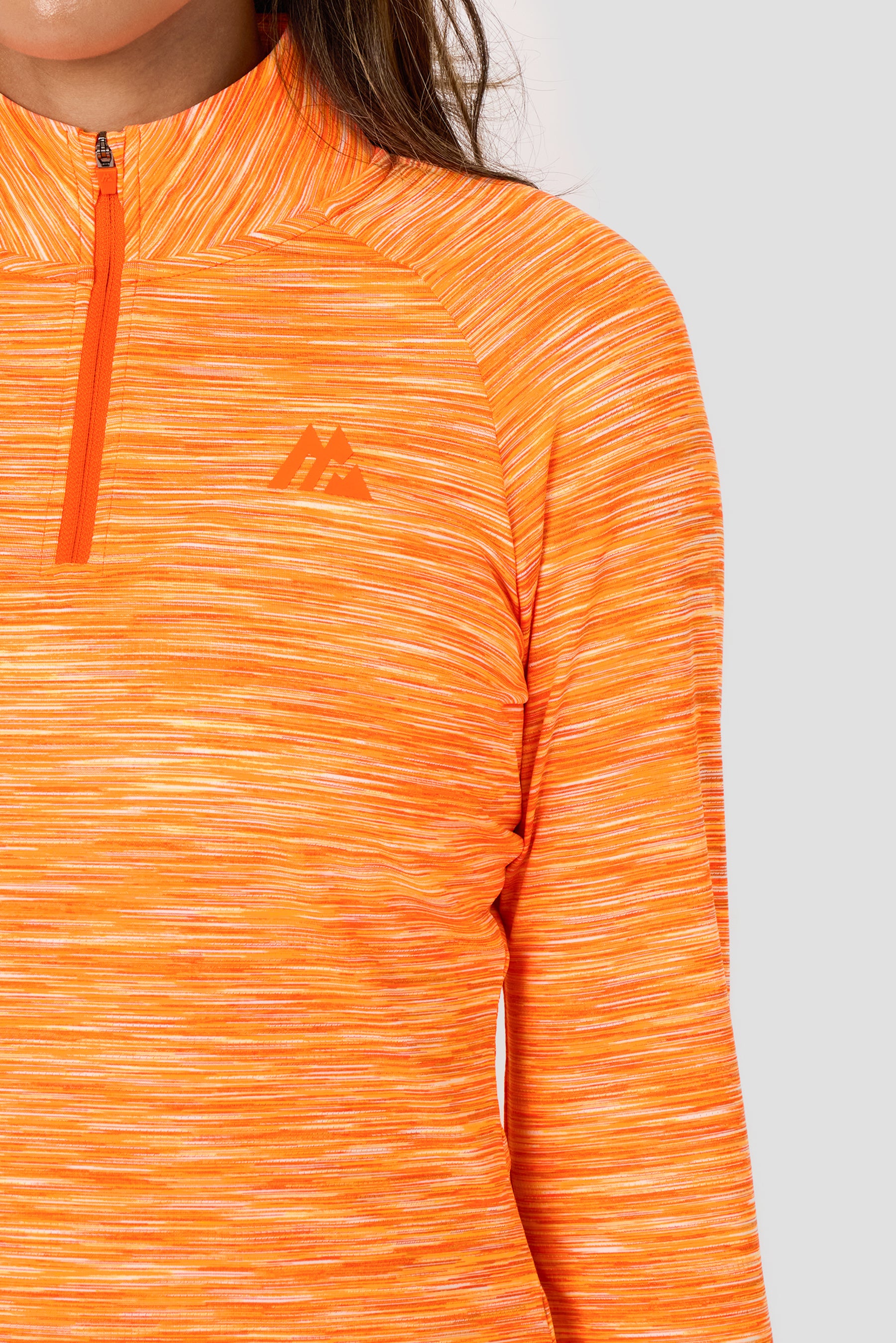 Women's Trail 1/4 Zip - Tangerine/White