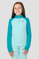 Girls Dash 1/4 Zip - Arctic Blue/Pacific