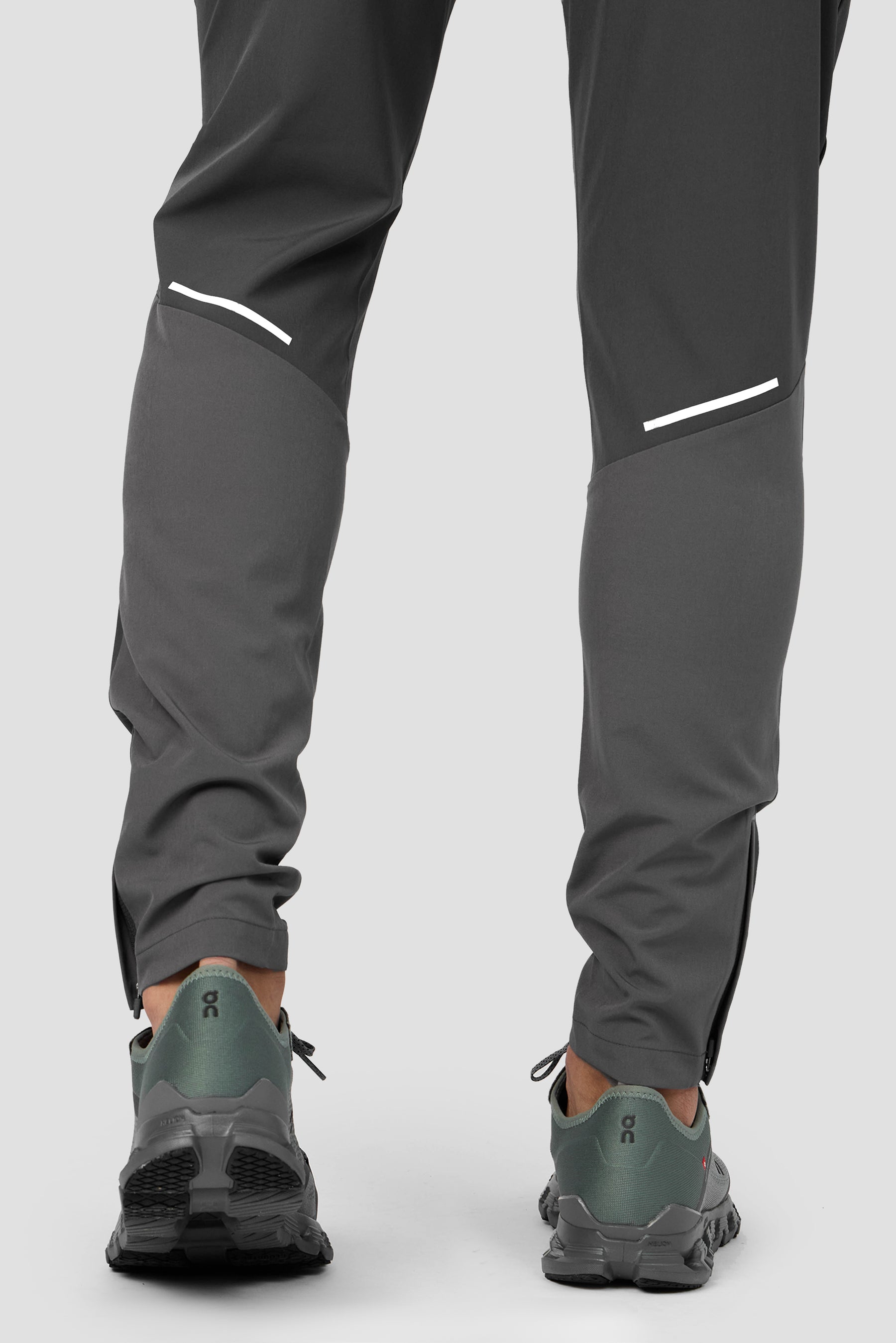 Trail Panel 2.0 Running Pant - Grey/Neon Green