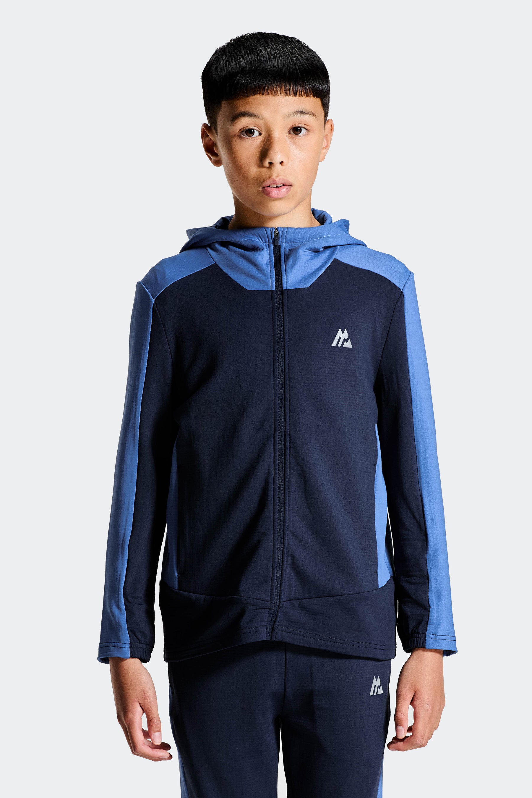 Boys Carbon Hood - Midnight Blue/Charcoal Blue