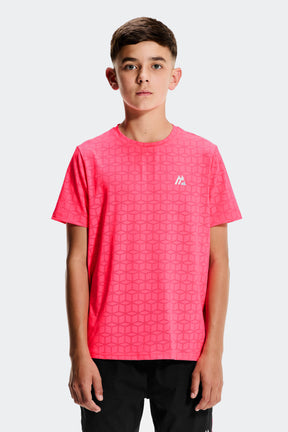 Boys Cube T-Shirt - Shocking Pink