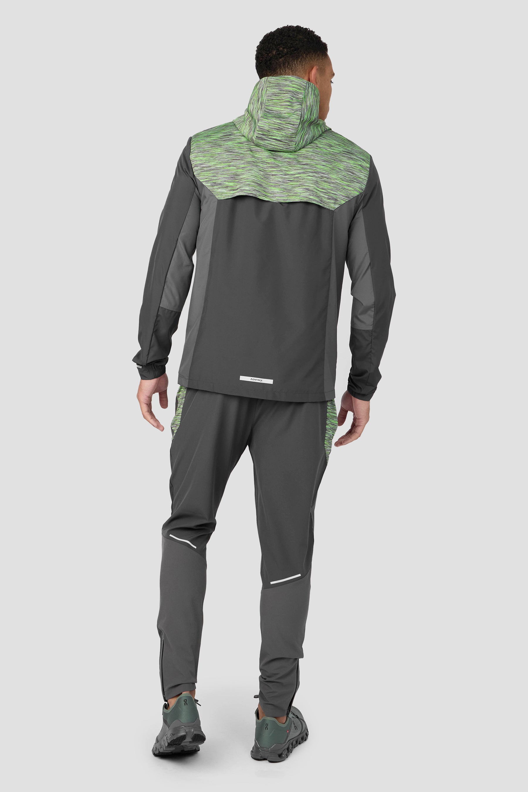 Trail Panel 2.0 Running Pant - Grey/Neon Green