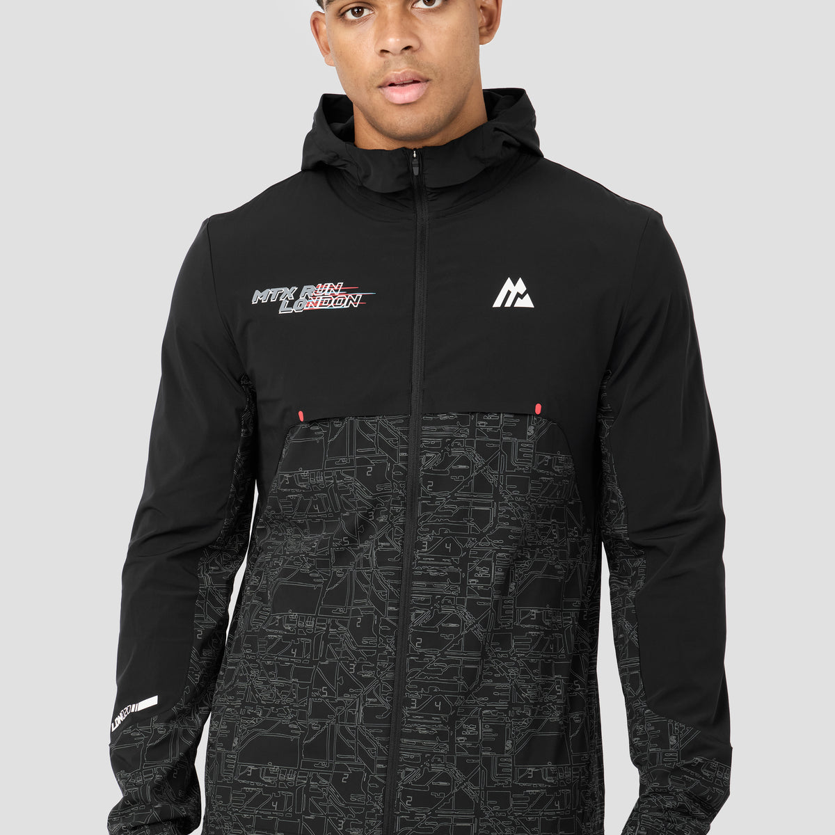 MTX Run City London Jacket Black | Montirex Sportswear Gymwear