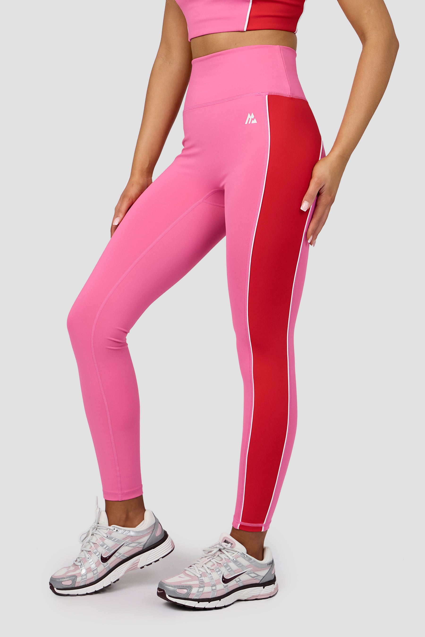 Vitality Legging - Peony Pink/Poppy Red/White