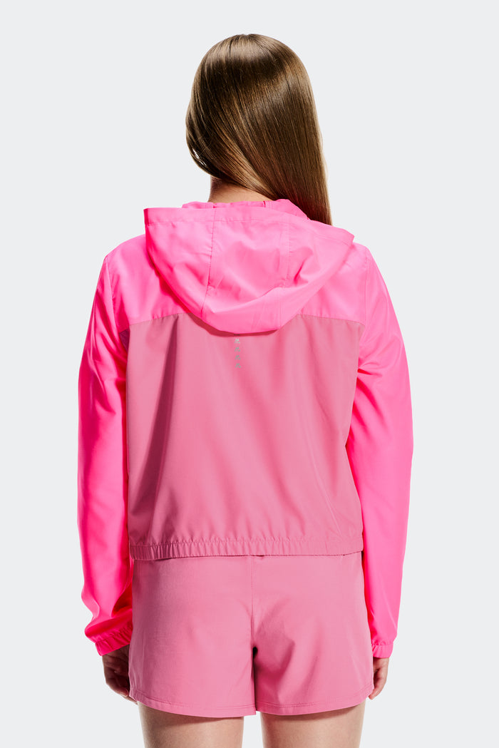 Girls Pace 2.0 Windbreaker - Neon Pink/Peony Pink