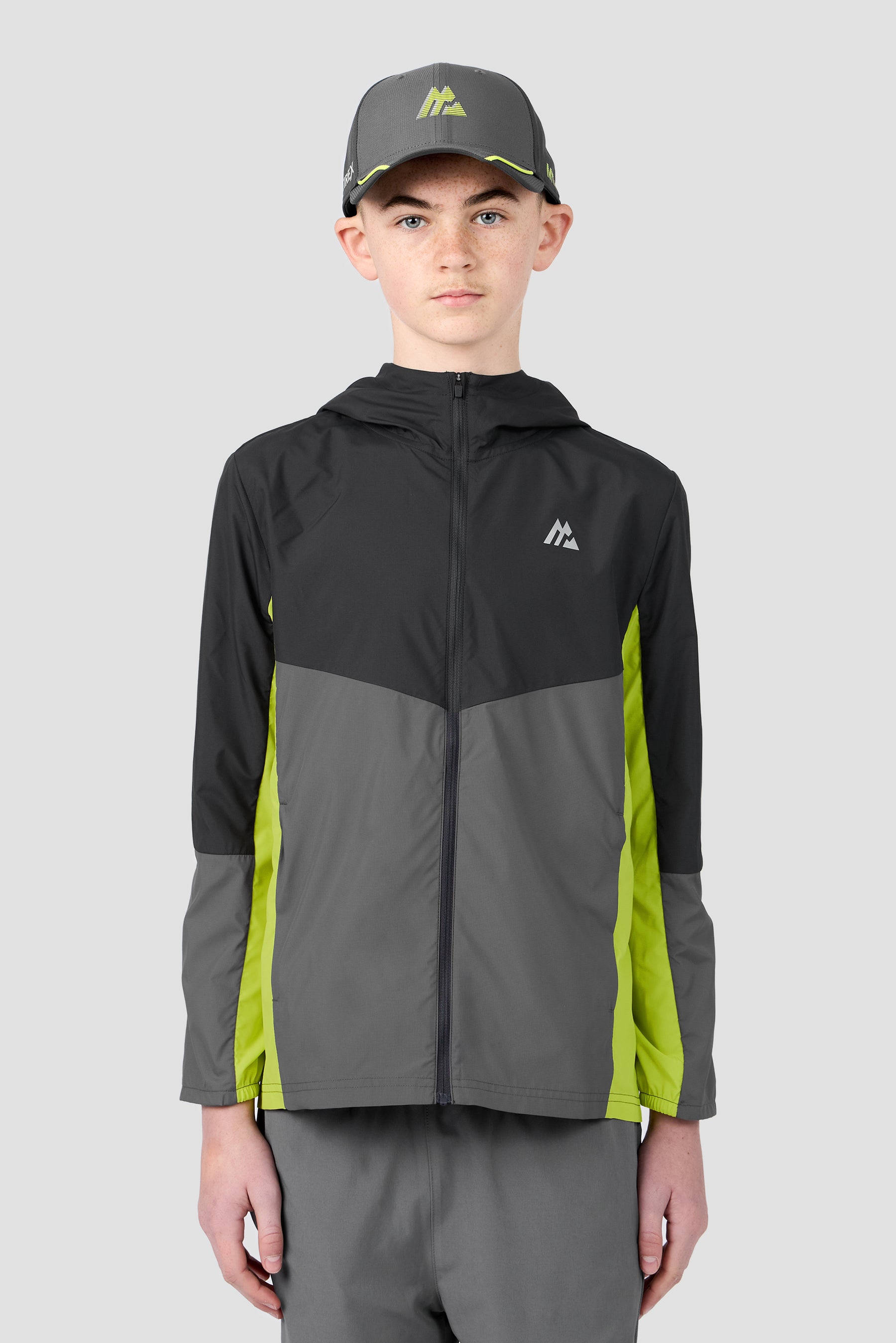 Junior Pace 2.0 Cap - Cement Grey/Asphalt/Electric Lime