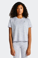 Girls Trail Box T-Shirt - Grey/Blue/Pink/White