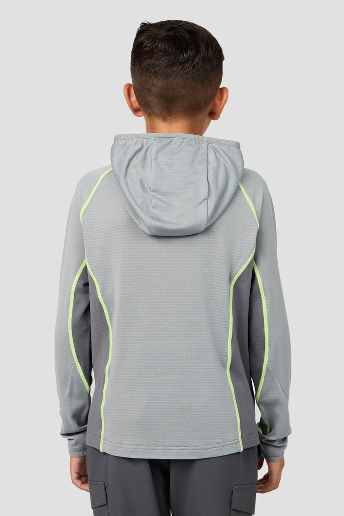 Boys Brink Fleece Hood - Platinum Grey/Cement Grey