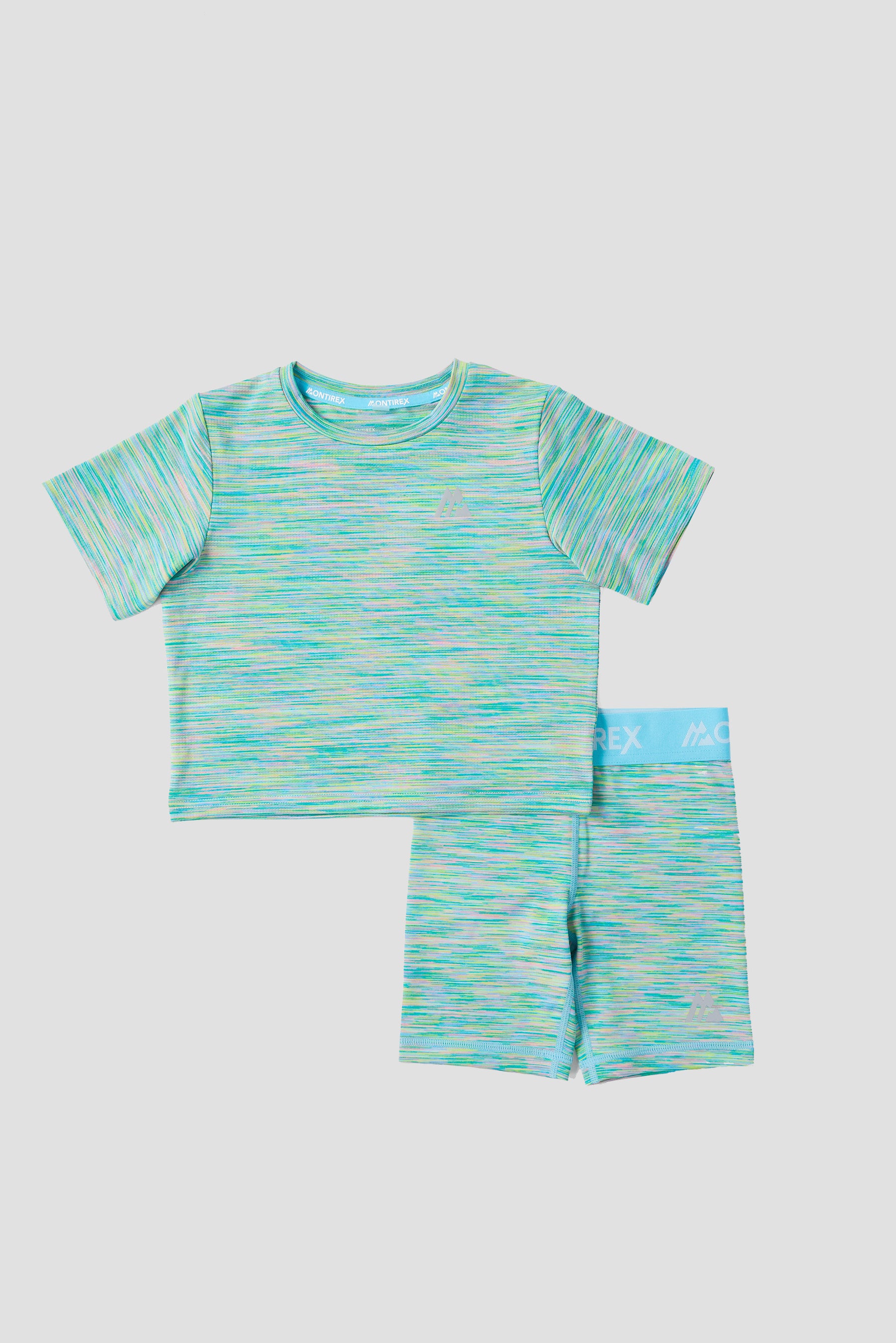 Infant Girl's Trail T-Shirt/Trail Cycling Short - Green/Blue/Lilac/Pink