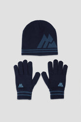Junior Ibex Beanie/Gloves Set - Midnight Blue/Naval