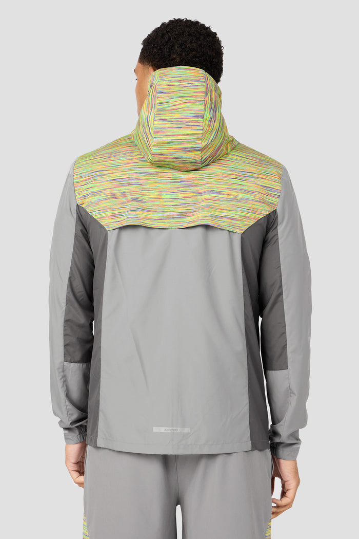 Trail Windbreaker - Grey/Orange/Yellow/Lilac
