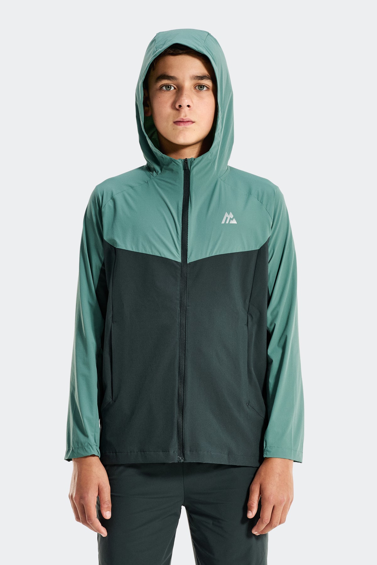 Boys Source Jacket - Charcoal Green/Mineral Green