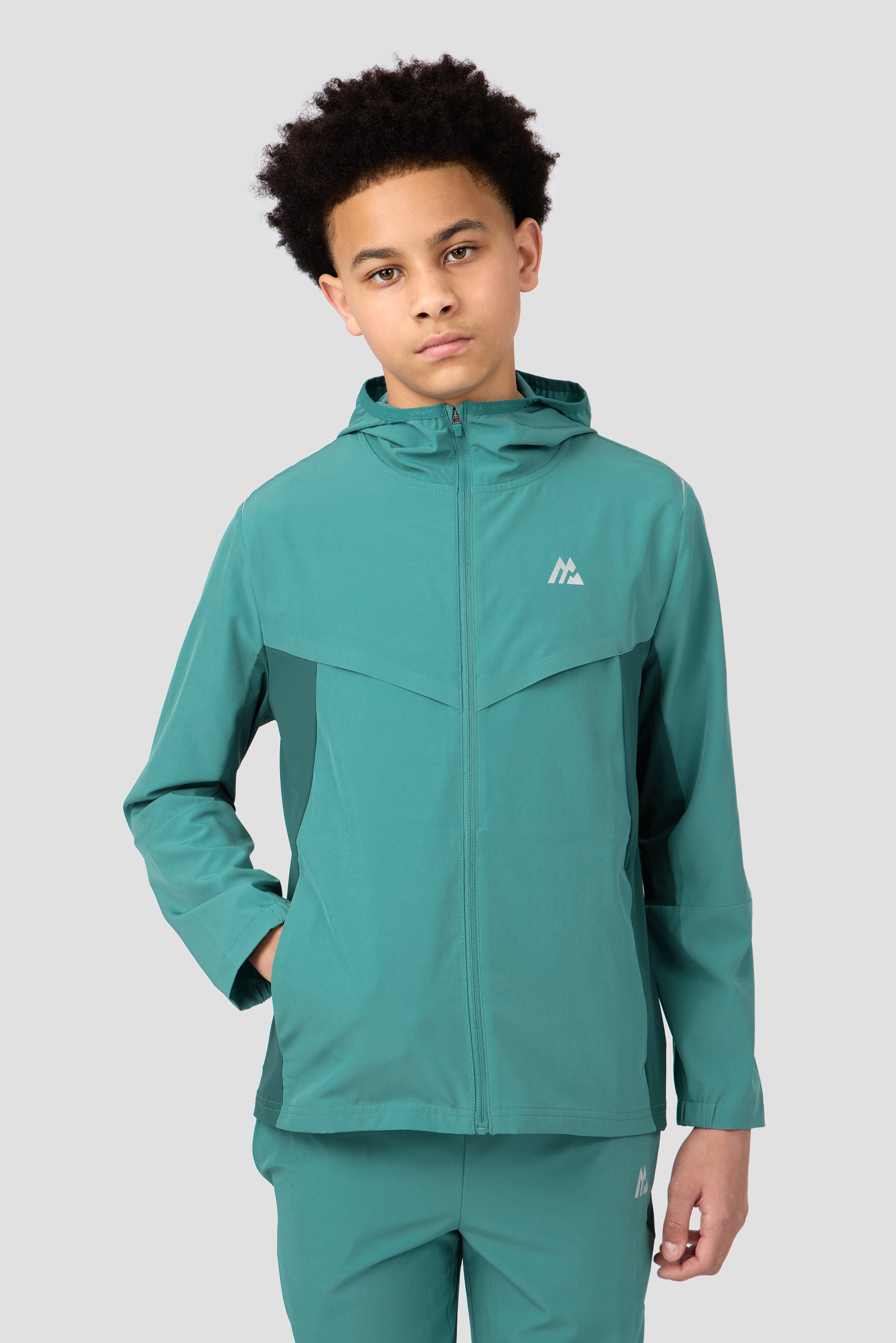 Montirex Boys Scope Jacket - Sportswear Gymwear Steel Teal/Ocean