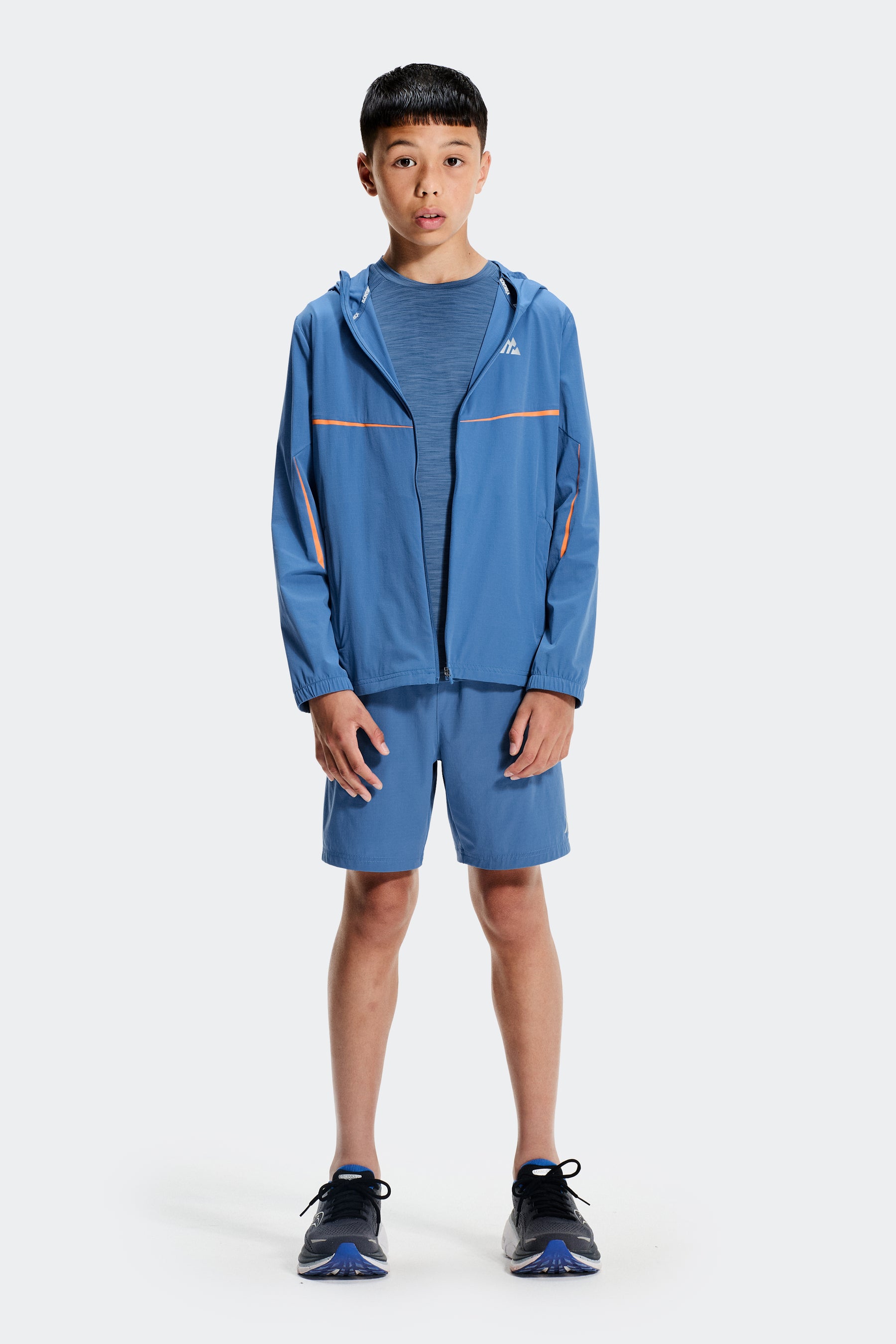 Boys Ignite Windbreaker - Charcoal Blue/Tangerine Glow