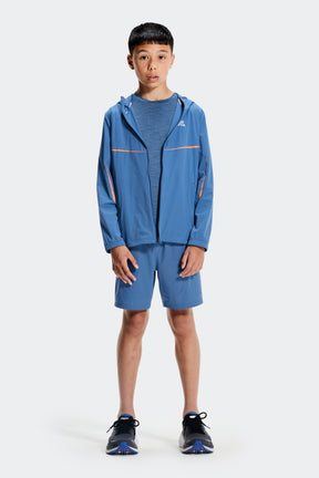 Boys Ignite Windbreaker - Charcoal Blue/Tangerine Glow