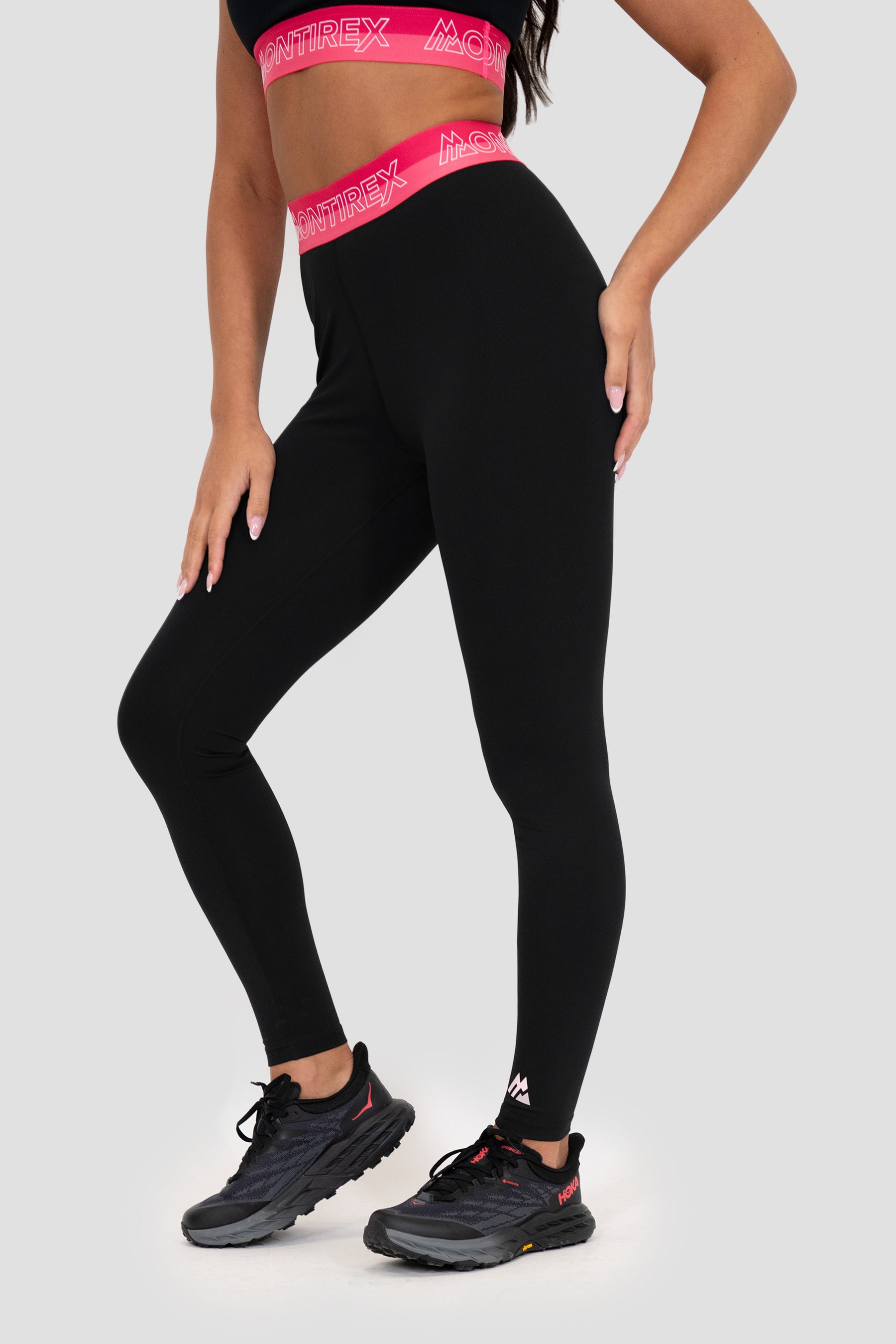 Icon Contrast Legging - Black/Strawberry Soda/Persian Pink