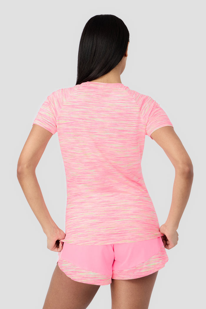 Women's Trail T-Shirt - Pink/Green/White