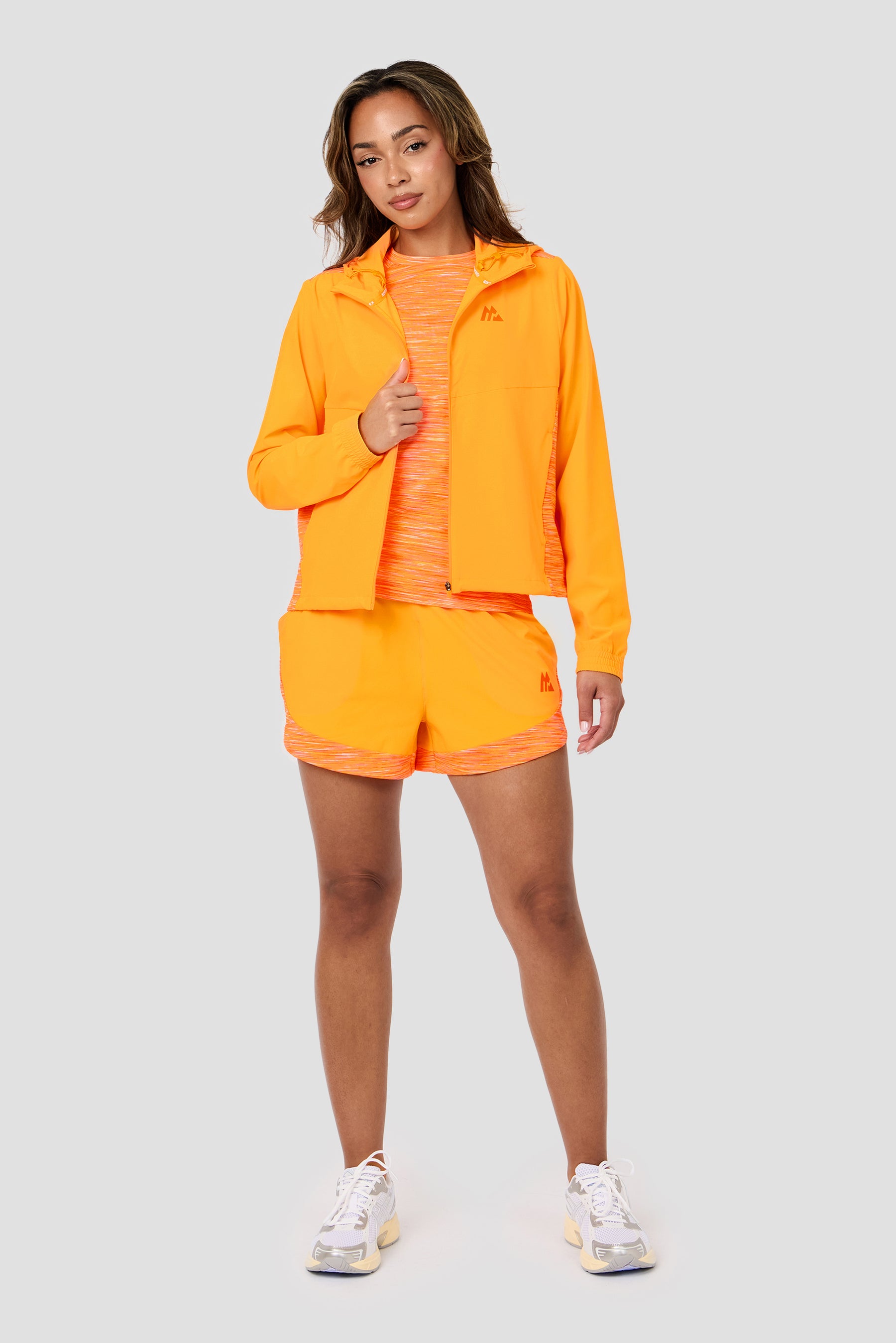 Women's Trail Windbreaker - Tangerine/White