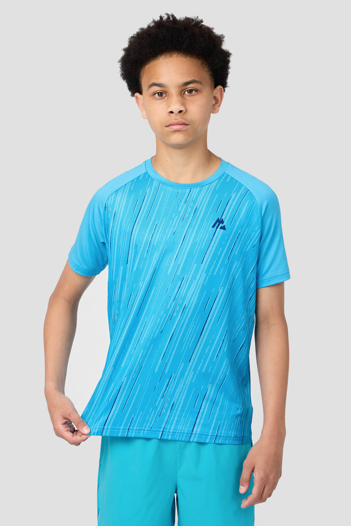 Boys Vigour T-Shirt - Maya Blue/Neon Sky