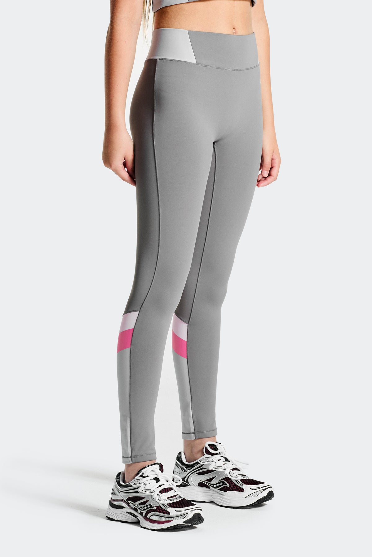 Girls Lumina Legging - Winter Sky/Basalt/Powder Pink/Sweet Pink