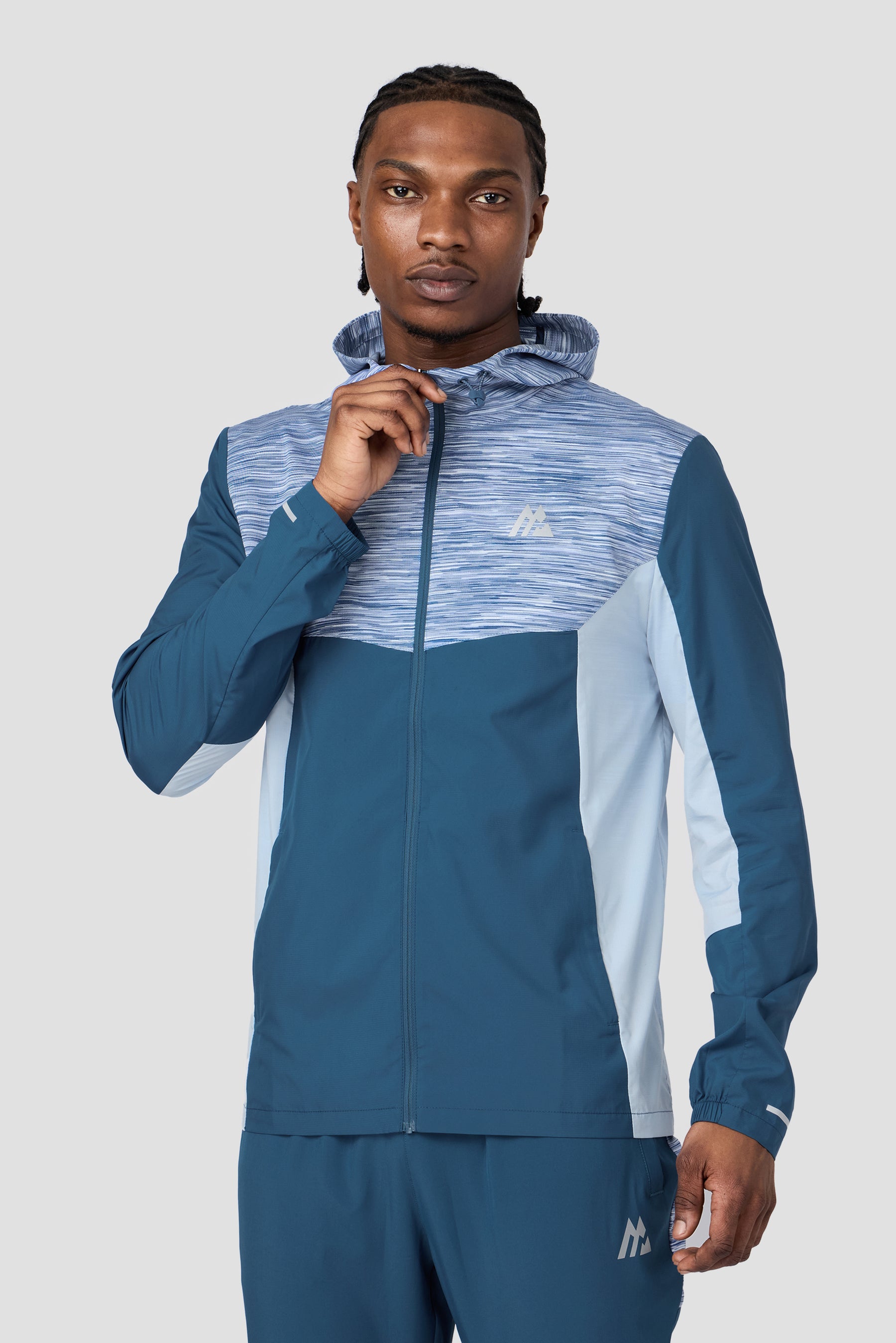 Trail Windbreaker - Blue/Light Blue Multi