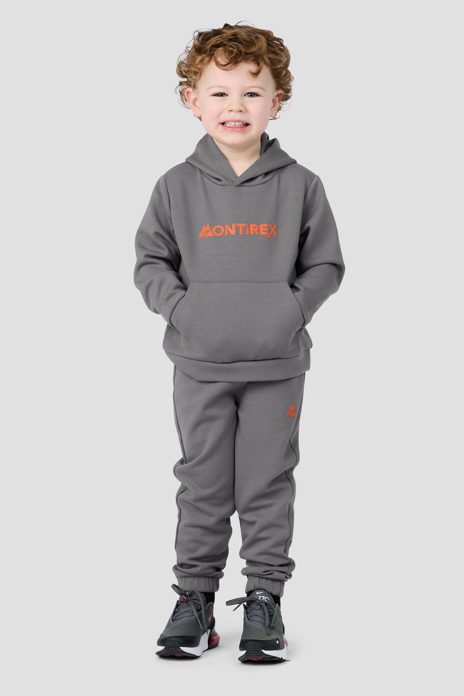 Infant Boys Explore Hood/Jogger Set - Cement Grey