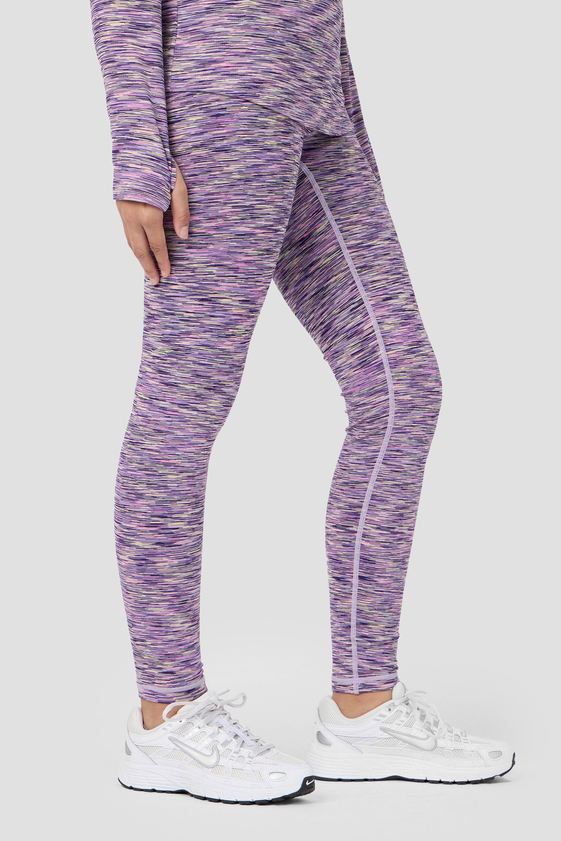 Girls Trail Icon Legging - Purple/Citrus