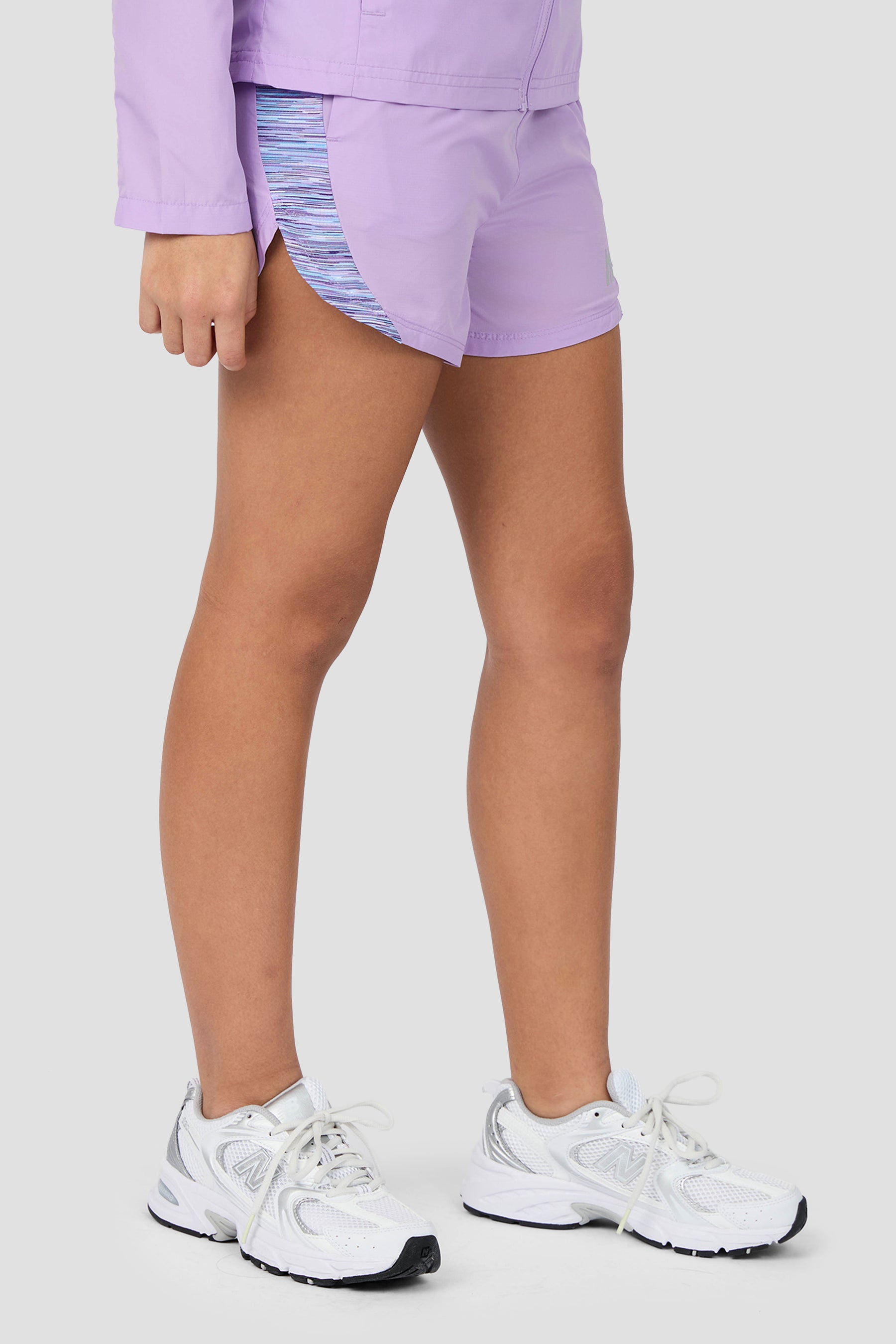 Girls Trail Panel Short - Lilac/Blue/White